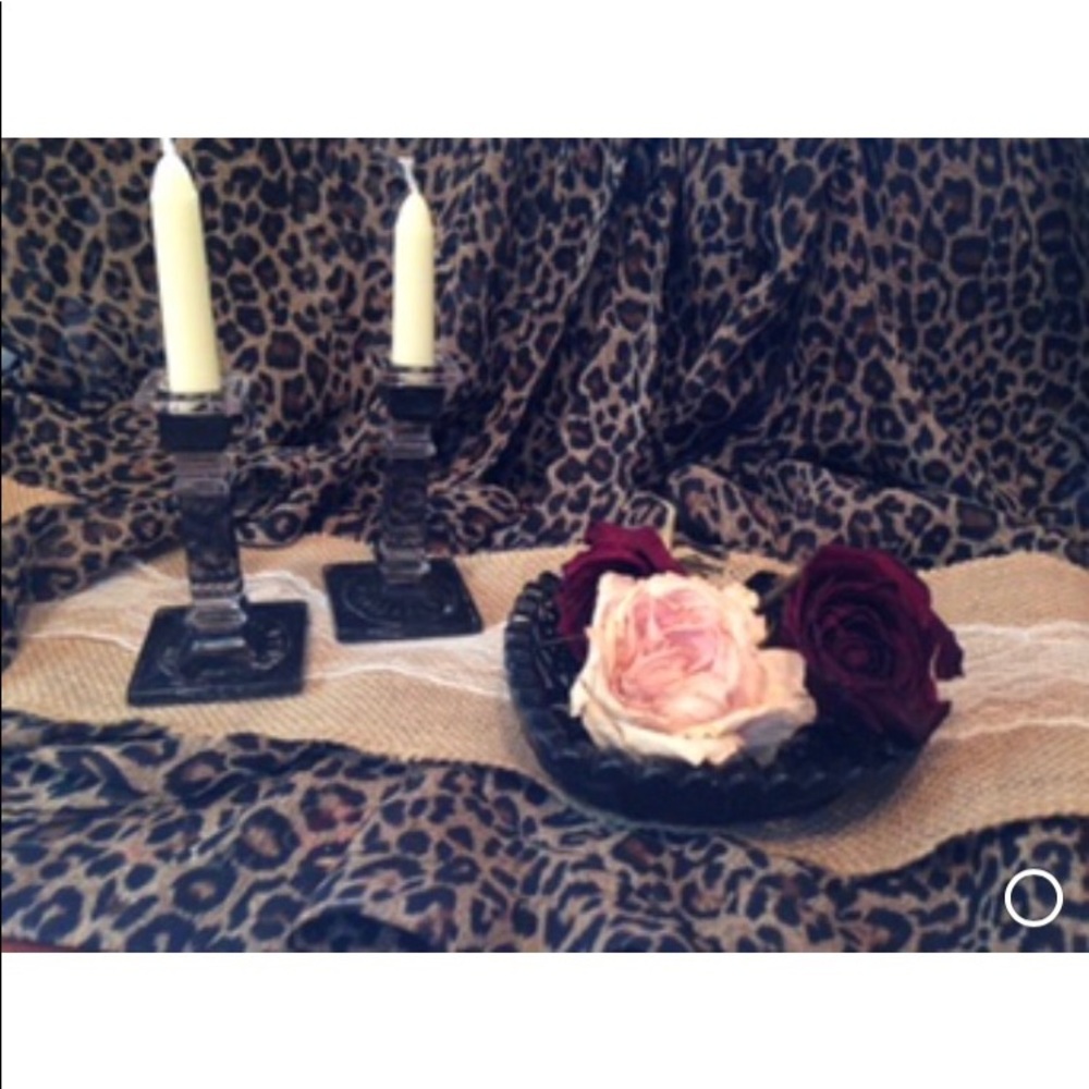Petite candle stick holders and dish